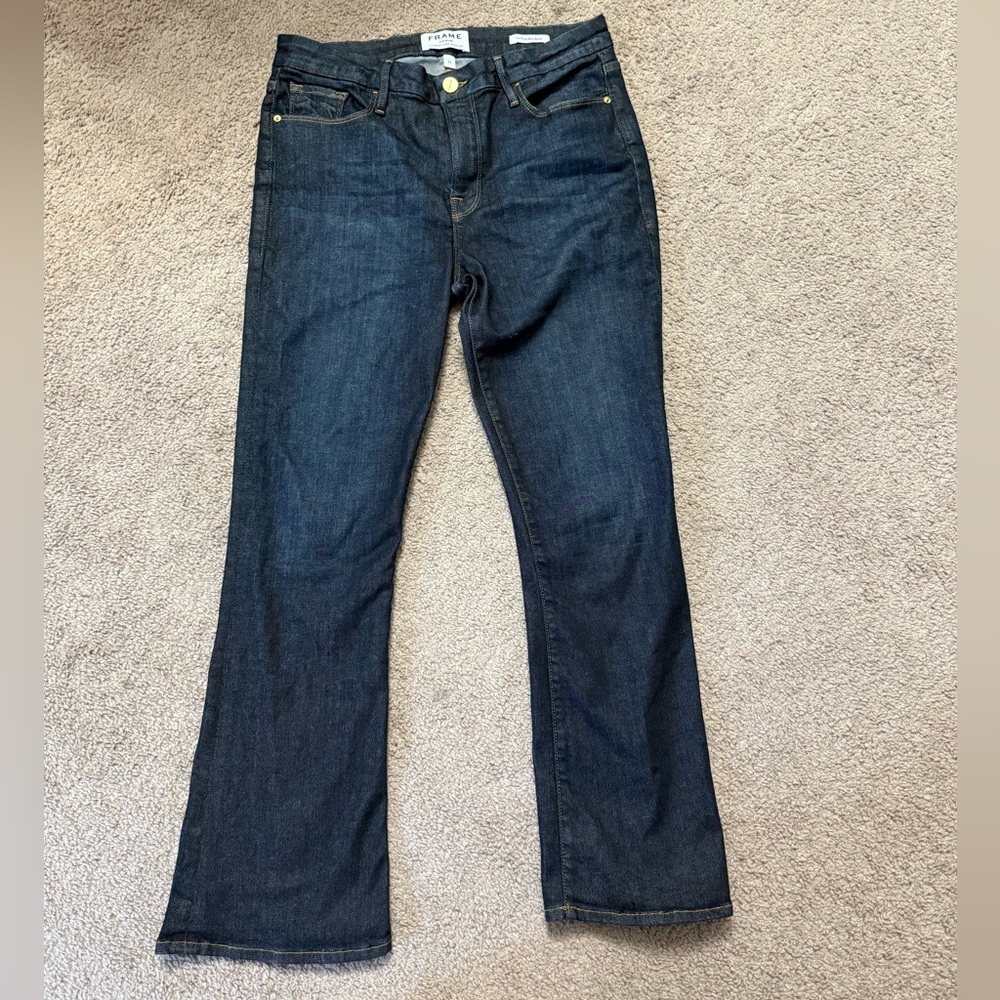 Frame Denim Blue Boot Cut Jeans Timeless Design